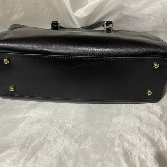 Brahmin ROBIN Leather Satchel Black Topsail Handbag Interchangeable Flaps X 2 - Picture 9 of 12